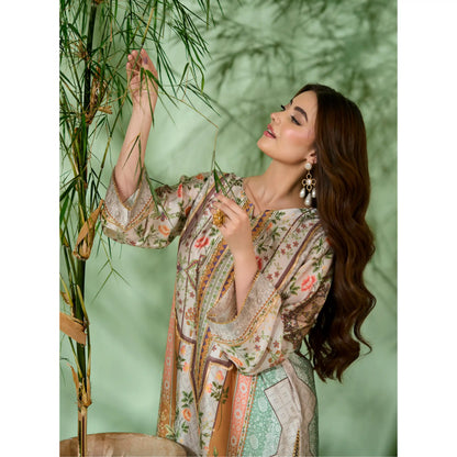 UAL-07 Printed Silk Kaftan Style Co-Ord Set Loose fit Casual Wear | Ethnic wear | ALLY'S