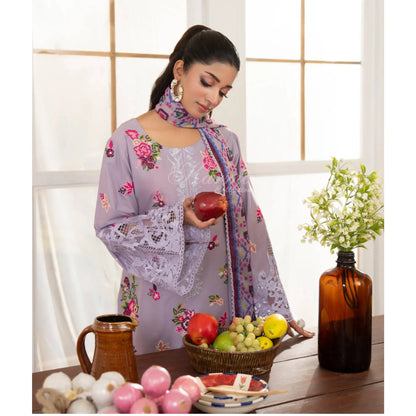 "Flora" Embroidered Lawn 3 Pc Collection | Karma Collection