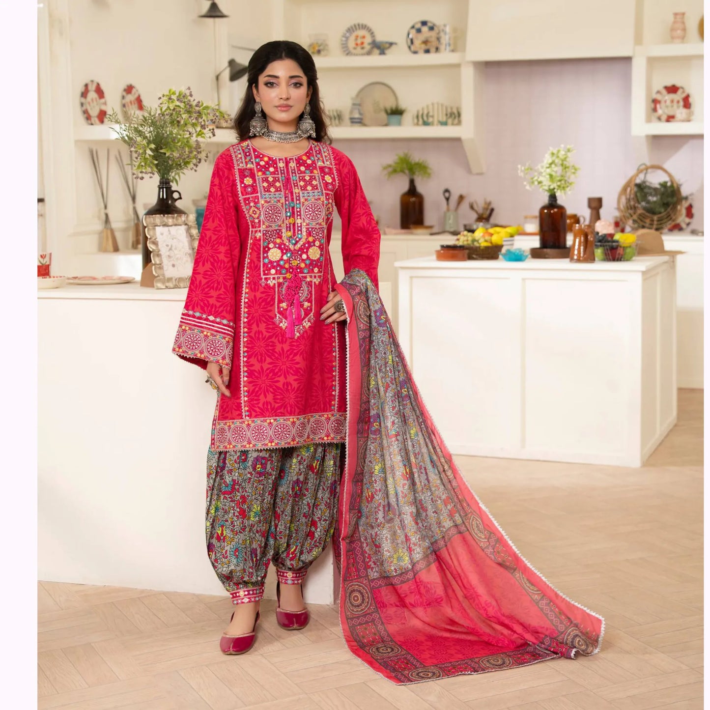 "Gulmahar" Embroidered Lawn Collection by karma Collection