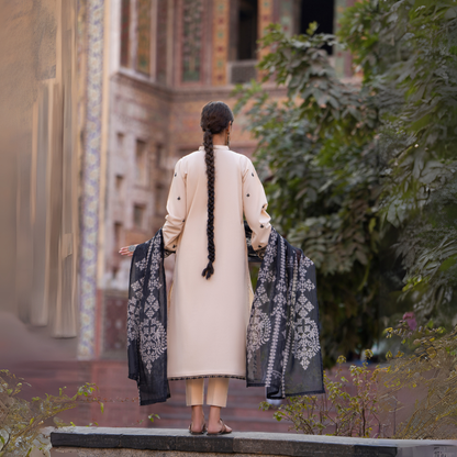 UCA-15 3 Pc Embroidered Cambric Cotton Ready to Wear Eid Collection by Casuallite