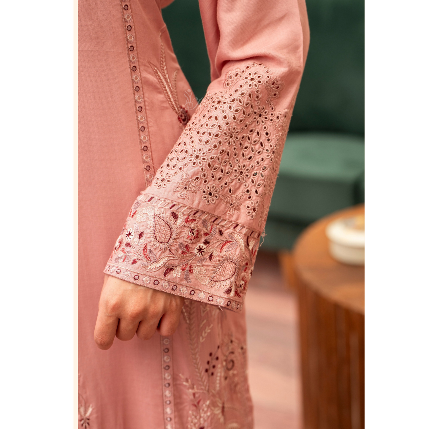 (TEA PINK) 3 Pc Ready to Wear Embroidered Printed Collection | Karma Collection | UMKC0806