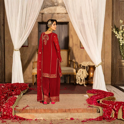 F-522 "Saj Dhaj" Embroidered Georgette Collection by Karma Collection
