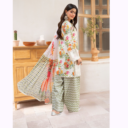 "Aina II" Embroidered Printed Lawn 3 Pc Collection by Karma Collection TT