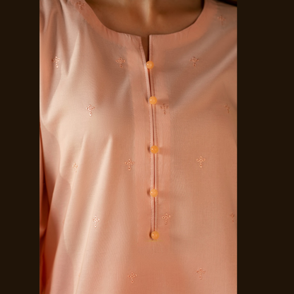 UCA-18 2 Pc Casual Cotton Farshi Shalwar Chikenkari Co-Ords Set | Ready to Wear | Casuallite