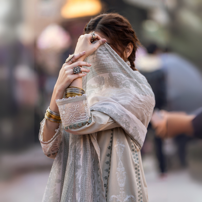 UCA-15 3 Pc Embroidered Cambric Cotton Ready to Wear Eid Collection by Casuallite