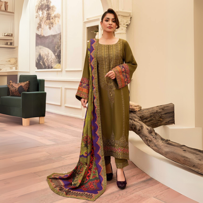 3 Pc Ready to Wear Embroidered Collection | Karma Collection | UMKC01001