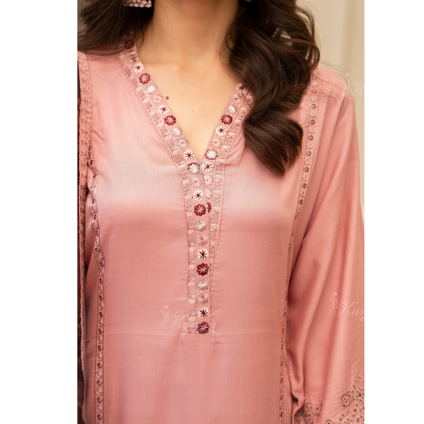 (TEA PINK) 3 Pc Ready to Wear Embroidered Printed Collection | Karma Collection | UMKC0806