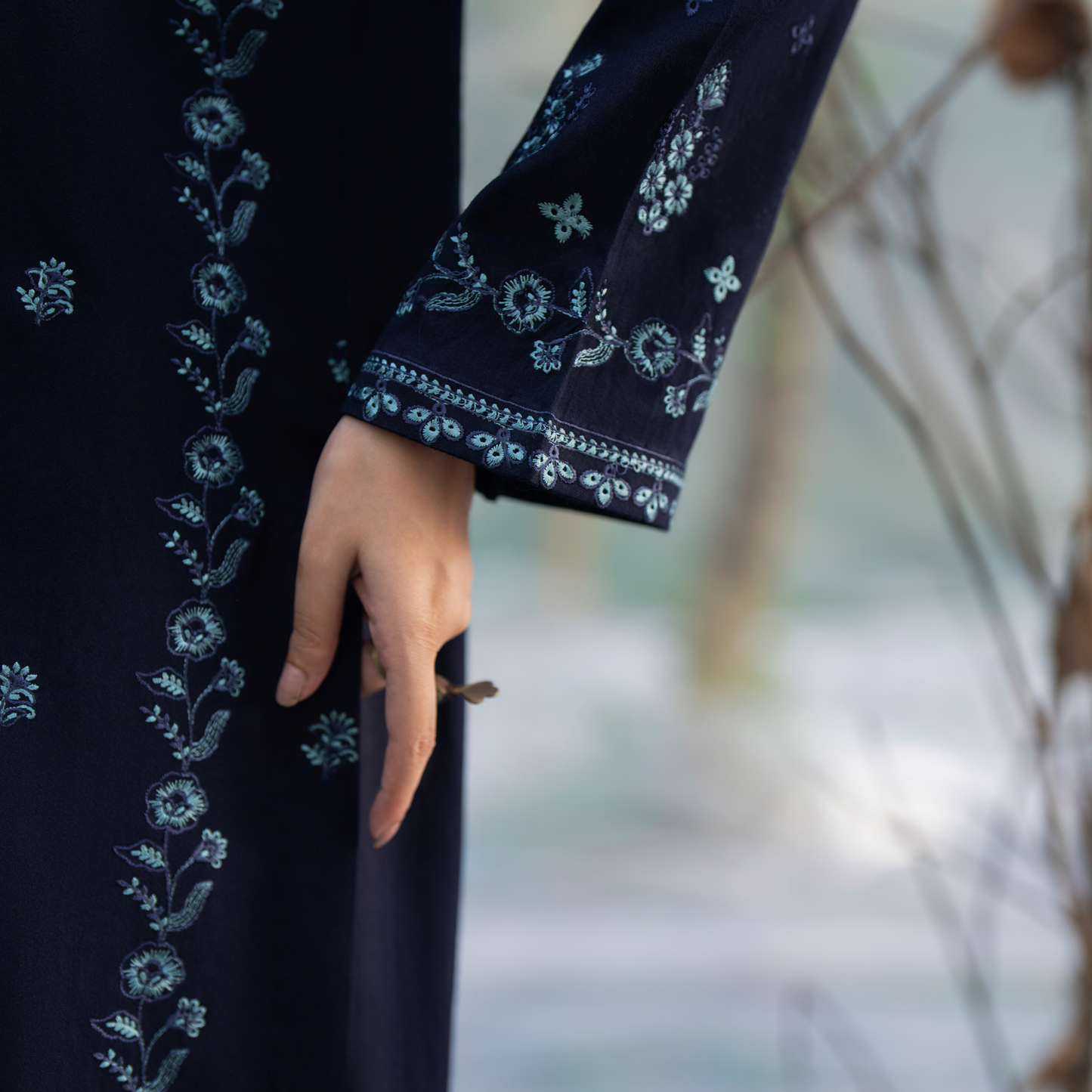 UCA-32 "Khunki" Embroidered Dhanak with Pashmina Wool Shawl Winter Collection by Casuallite