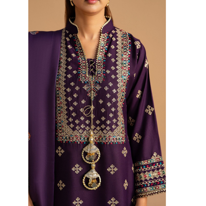 RA-25 Embroidered Dhanak Collection by Raniya.h