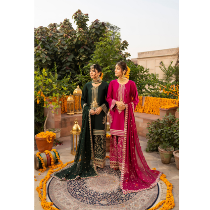 F-493 "Hayat" Embroidered Festive Luxury 3 Pc Collection