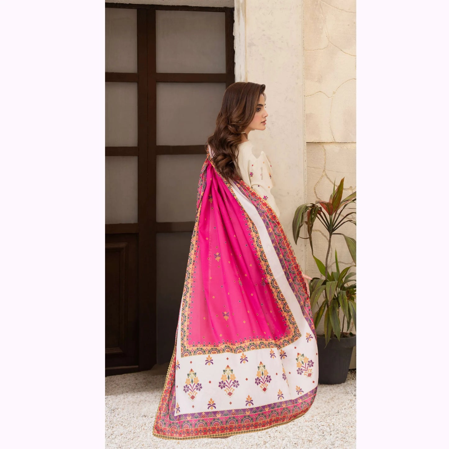 KC-1565 "Tabeer" Embroidered Festive Cambric Cotton Collection by Karma Collection