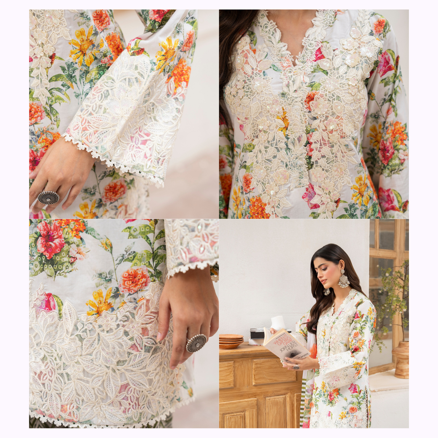 "Aina II" Embroidered Printed Lawn 3 Pc Collection by Karma Collection TT