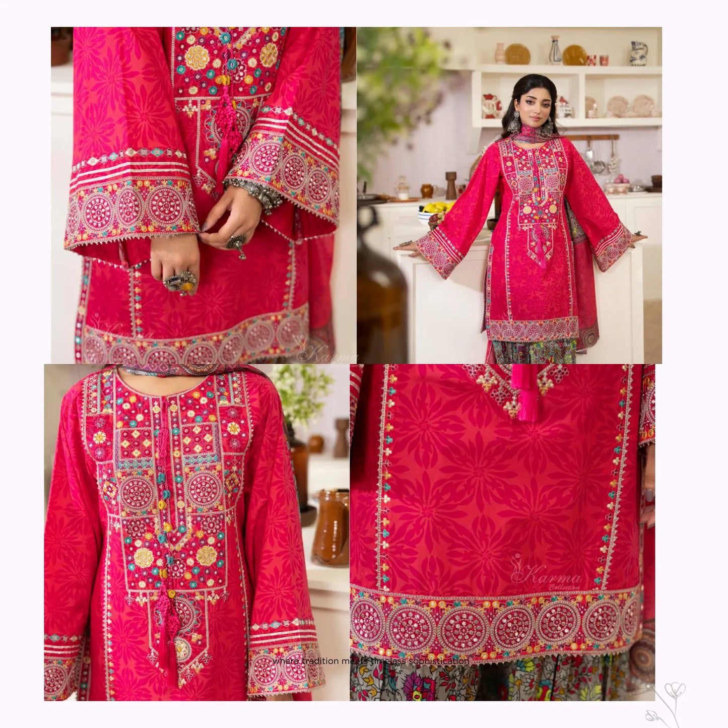 "Gulmahar" Embroidered Lawn Collection by karma Collection