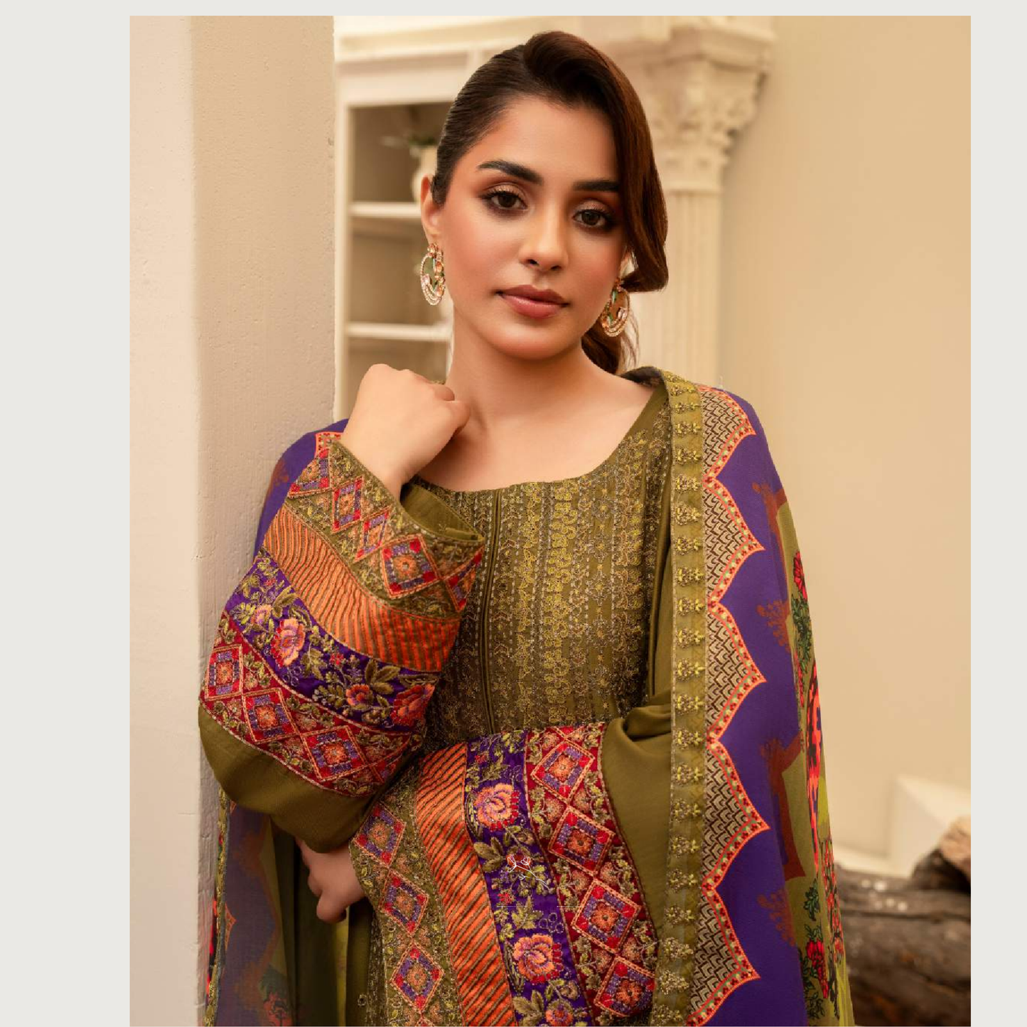 3 Pc Ready to Wear Embroidered Collection | Karma Collection | UMKC01001