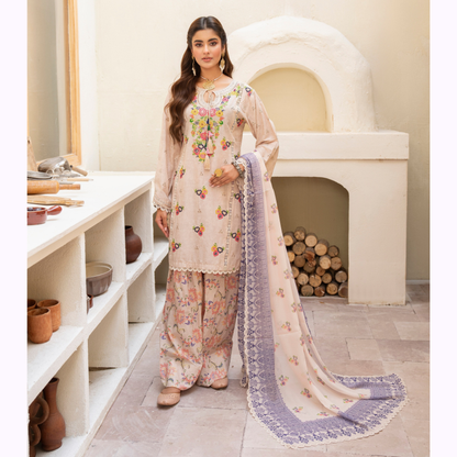 "Aina II" Embroidered Printed Lawn 3 Pc Collection by Karma Collection TT