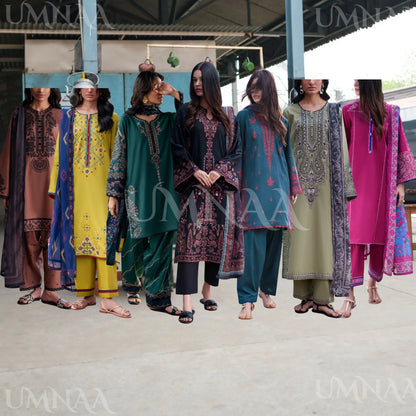UCA-39 SafarNama Summer Embroidered Cotton Dress with Printed Silk Dupatta | Women’s Wear Pakistani Designer Outfit by Casuallite