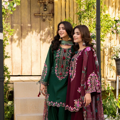 KC-1578 "Sunheri" Embroidered Festive Cambric Cotton Collection by Karma Collection
