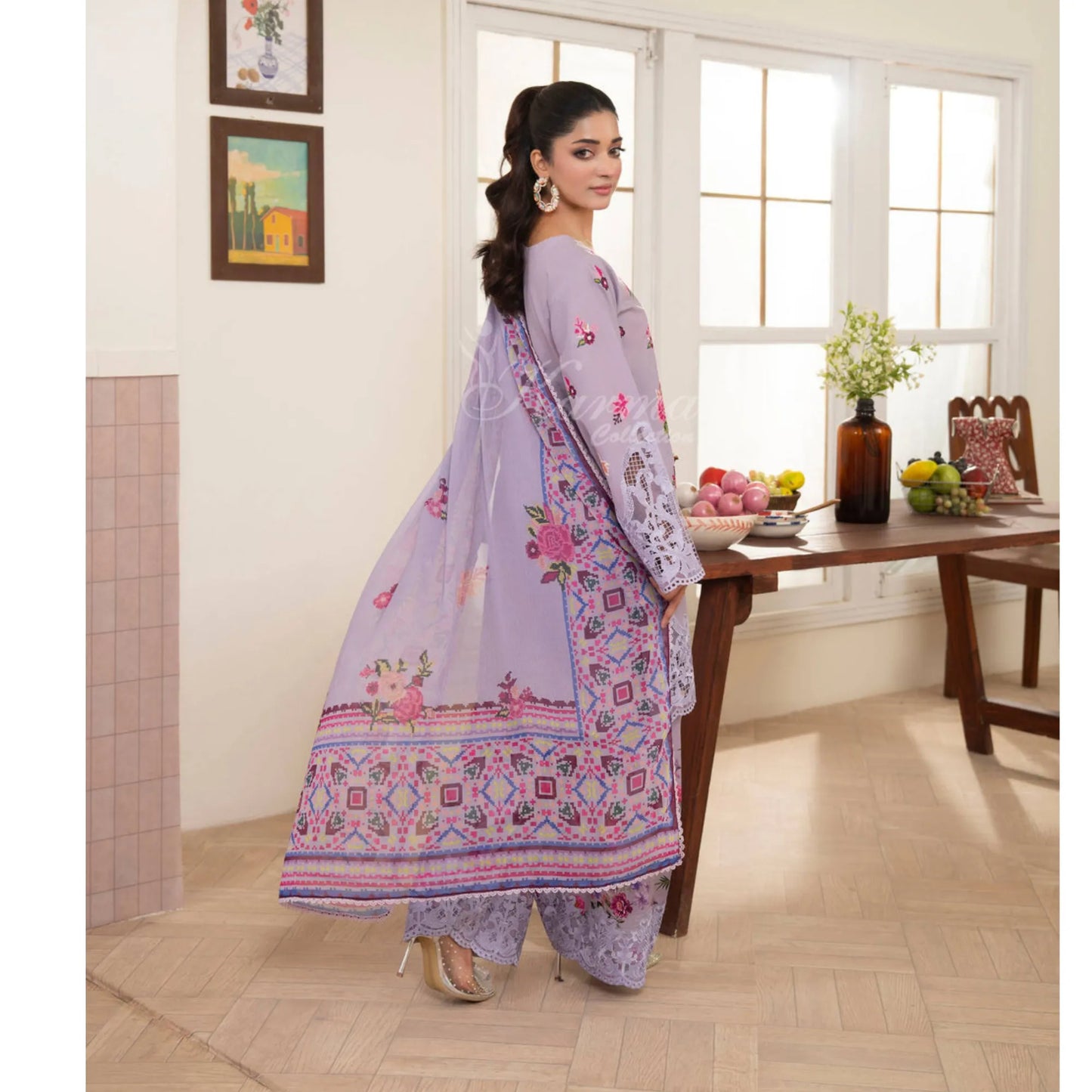 "Flora" Embroidered Lawn 3 Pc Collection | Karma Collection