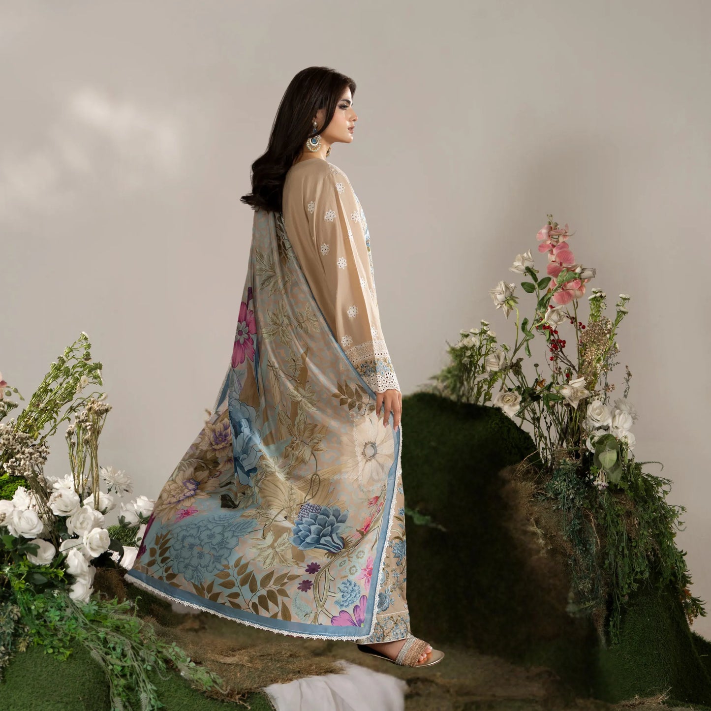KC-1587 "AYRA" Embroidered Cambric Cotton Collection by Karma Collection
