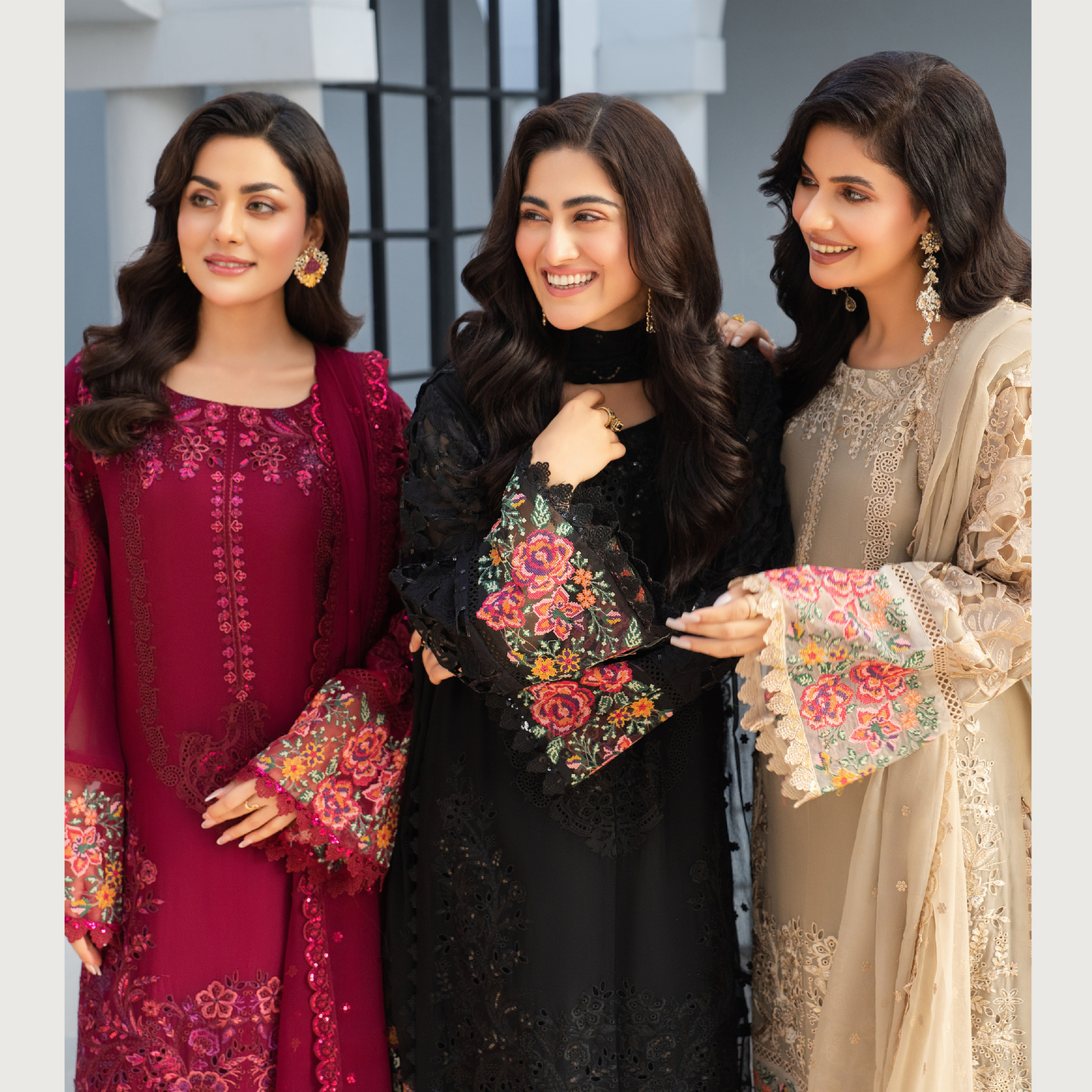 3 Piece Luxury Chiffon Ready to Wear Collection | karma Collection UMKC0903