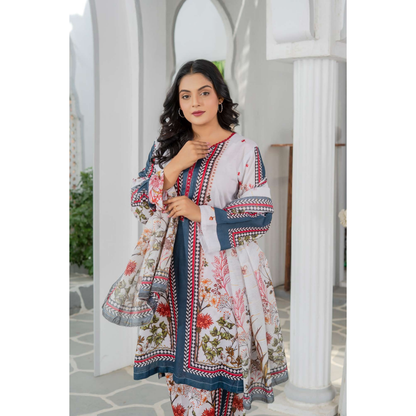 UMRZ-46 3 Pc Pakistani Printed  Summer Lawn Collection by Rangz