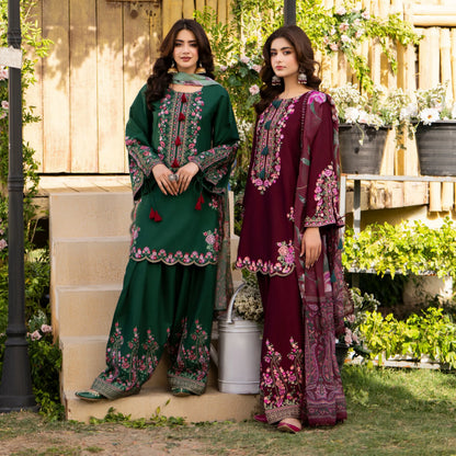 KC-1578 "Sunheri" Embroidered Festive Cambric Cotton Collection by Karma Collection
