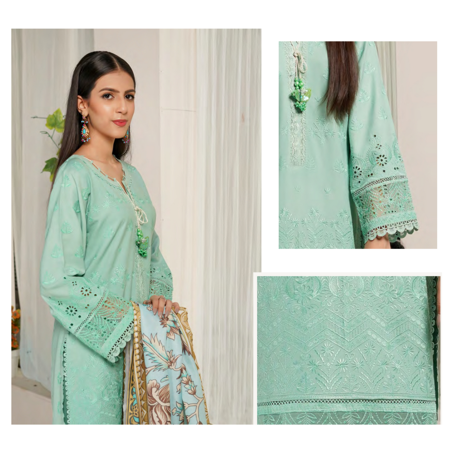 3 Pc Dhanak Collection | Ready to Wear | MUNIRA | UMMUN07