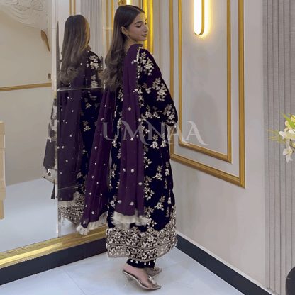 UA-43  Luxury Embroidered Handwork Velvet Collection UMNAA
