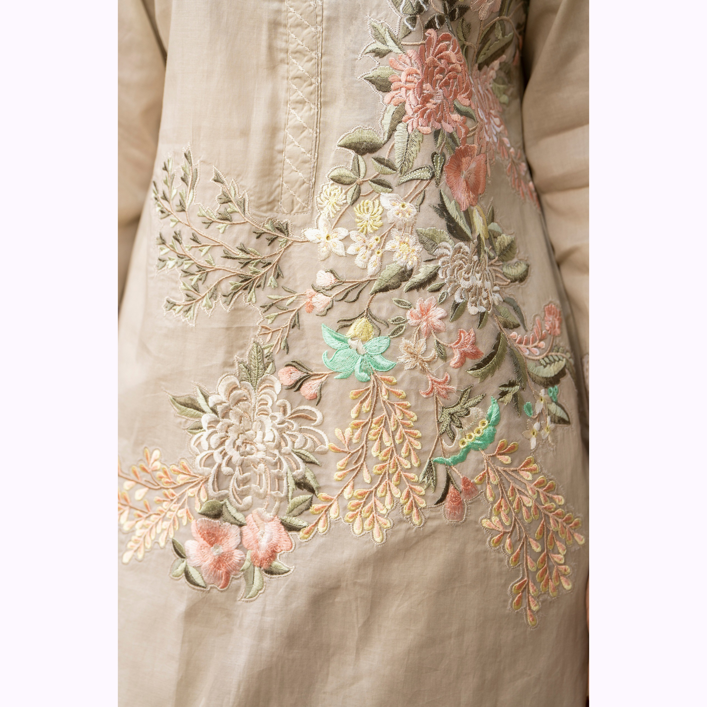 UKC-16 Embroidered Cambric Cotton Ready to Wear 3 Pc - Karma Collection