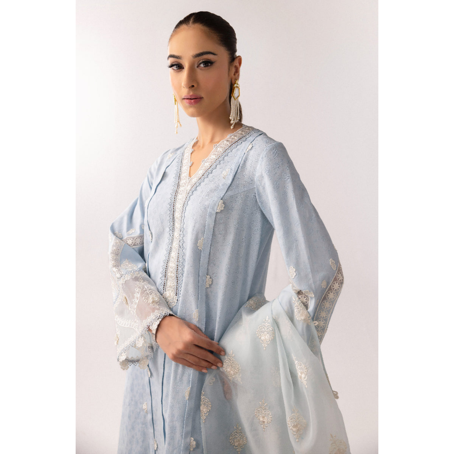 3 Pc Festive Embroidered Collection  | Ready to Wear | Qalamkar