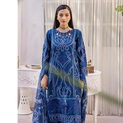 UTT-02 Embroidered Viscose 3 Pc Pakistani Dress | Eid Ready to wear | Traditional Thread