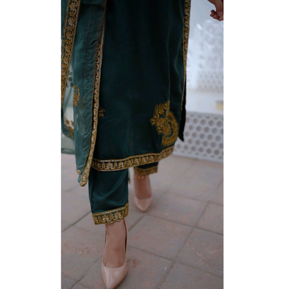 UA-75 Embroidered Viscose 3 Pc Pakistani Dress | Eid Ready to wear | UMNAA