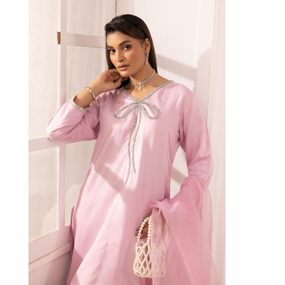 UMS-22 3 Pc trendy Farshi Shalwar Viscose Linen Collection | Ready to Wear | Simrans