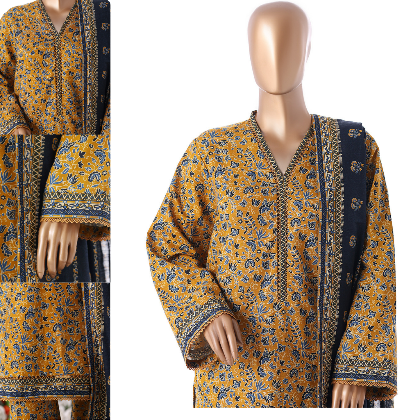 UBA-01 Printed Khaddar 3 Pc Winter Collection by Bin Saeed
