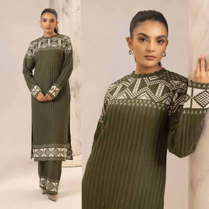 UMS-35 Simrans Azuel 2.0 Knit Wear Co-Ords Set | Modest Fashion | Winter Wear