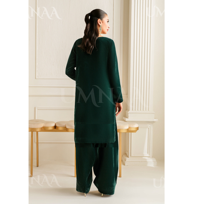 UA-139 Solid Velvet Farshi Shalwar Collection by Umnaa