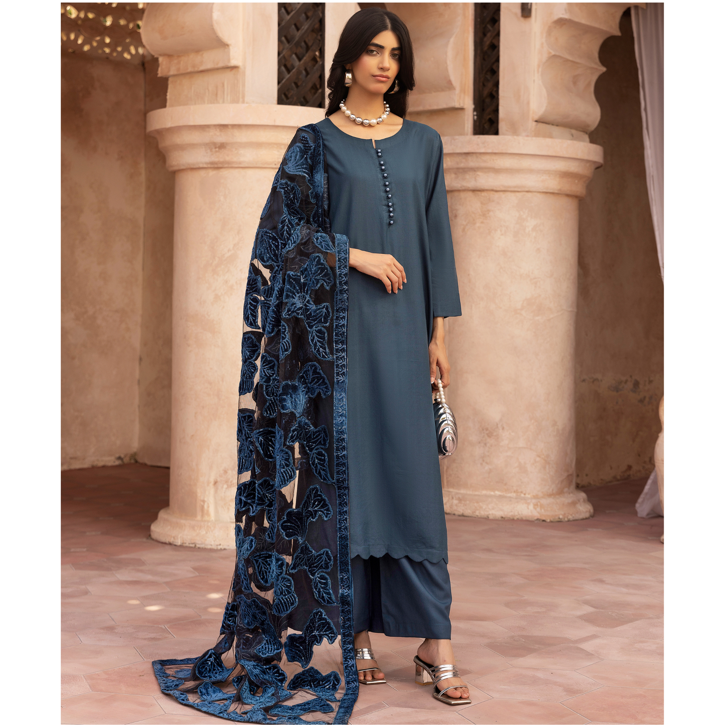 UMS-45 NURA LUX by Simrans Laserkari Dhanak Winter Collection | Ready to Wear | Asian Clothes