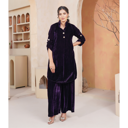 UMS-46 Velvet Co-Ords set by Simrans | Ready to Wear | Asian Clothes
