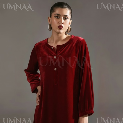 UA-149 Solid Velvet Farshi Shalwar Collection by Umnaa