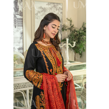 UA-163 Embroidered Linen Festive Collection | Ready by Wear | Pakistani Dress Asian Clothes Umnaa