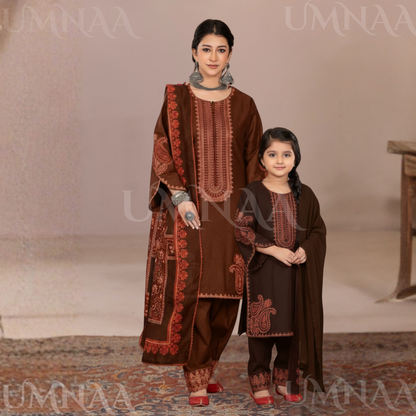 UA-155 Embroidered Slub Linen Farshi Shalwar Collection | Ready by Wear | Pakistani Dress Asian Clothes Umnaa