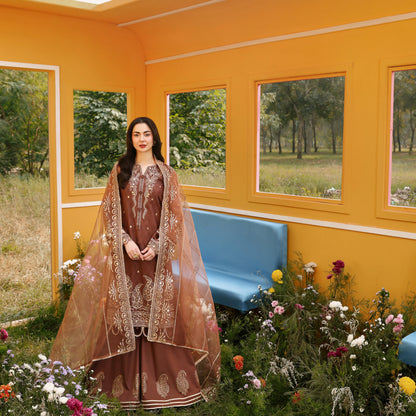 UMS-55 Janan Mother Daughter Chikenkari Jacquard Eid Edit by Simrans | Ready to Wear Asian Pakistani clothes