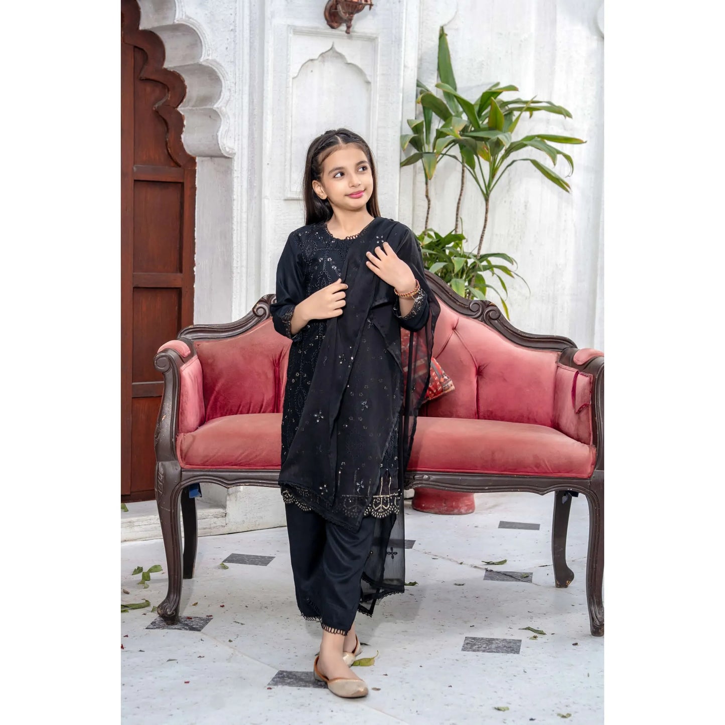 UMRZ-54 "Image Kari" Linen Festive Mother & Daughter Collection by Rangz