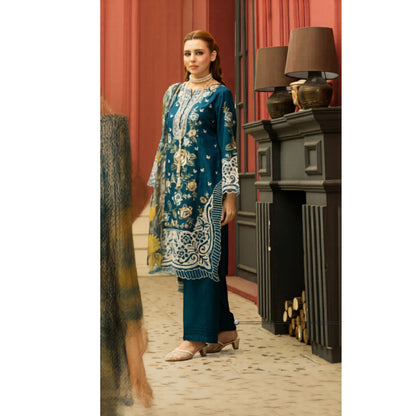 UMRZ-58 Embroidered Linen Collection 3 Pc By Rangz Asian clothes Ready to Wear