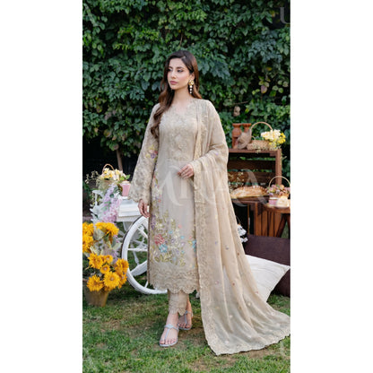 UA-191 Embroidered Cotton Collection 3 Piece | Ready to Wear | Asian clothes