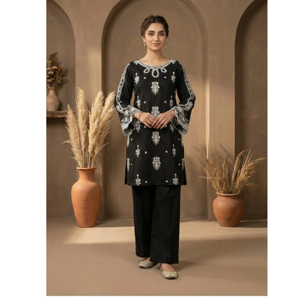 UA-196 Embroidered Cotton Lawn Co-Ords Set by Umnaa Ready to Wear Pakistani Asian casual Modest clothes