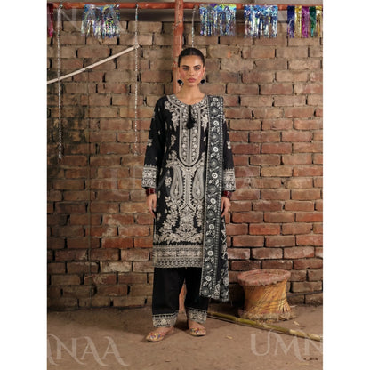 UA-199 Embroidered Cambric Cotton Collection by Umnaa | Ready to Wear Pakistani Asian clothes for women