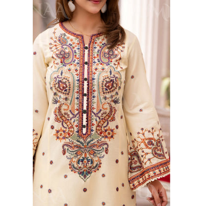 UA-188 Embroidered Cotton dress by Umnaa | Ready to Wear | Pakistani Asian Clothes