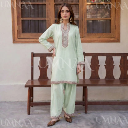 USP-07 Embroidered Farshi Shalwar Co Ord Set by Sha Posh | Ready to Wear Pakistani Asian clothes