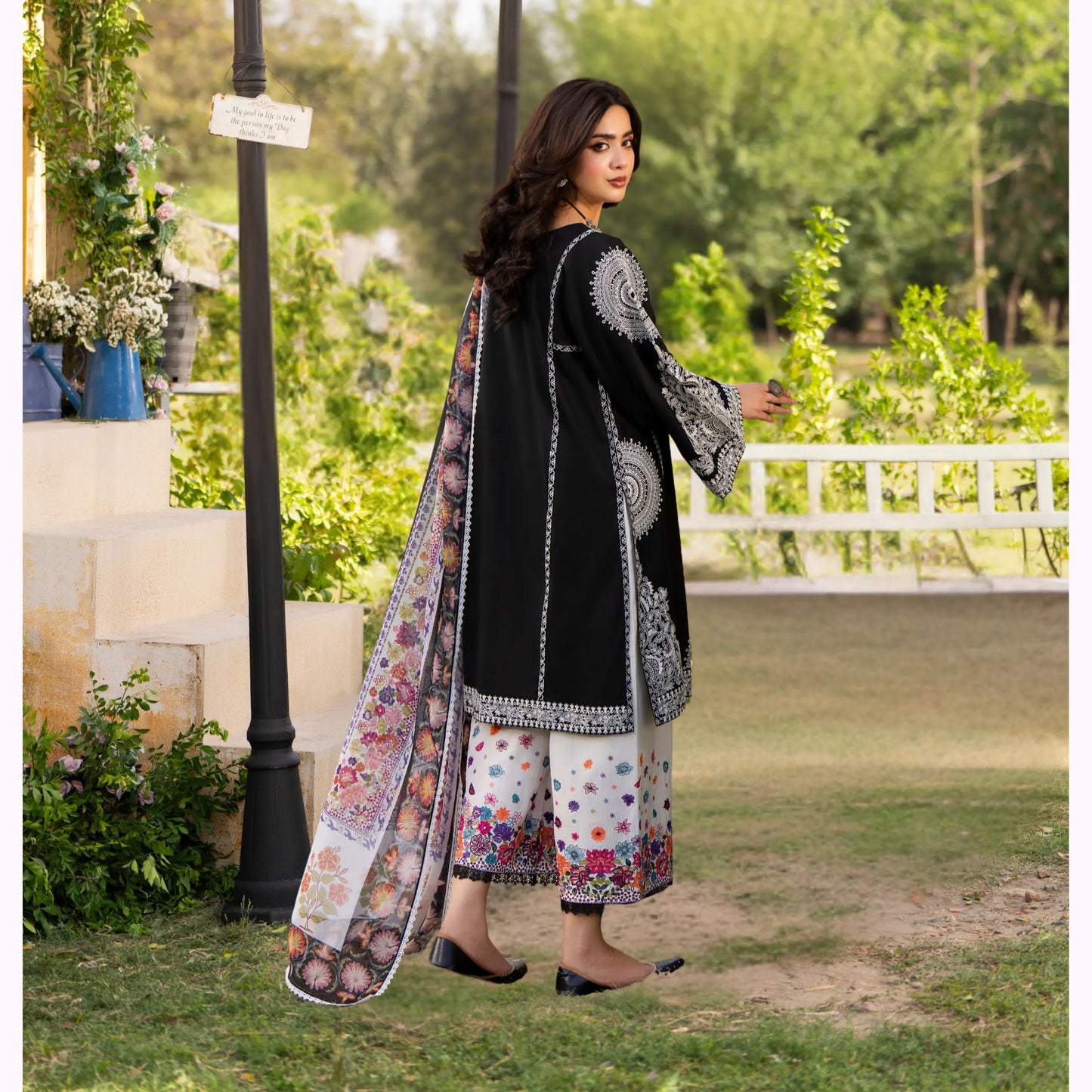 KC-1574 "Sunheri" Embroidered Festive Cambric Cotton Collection by Karma Collection